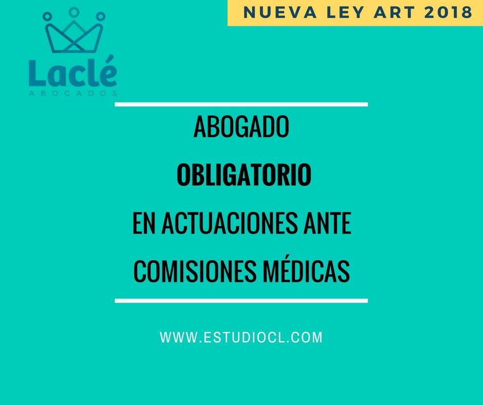Patrocinio Letrado Obligatorio en actuaciones administrativas ante Comisiones Médicas